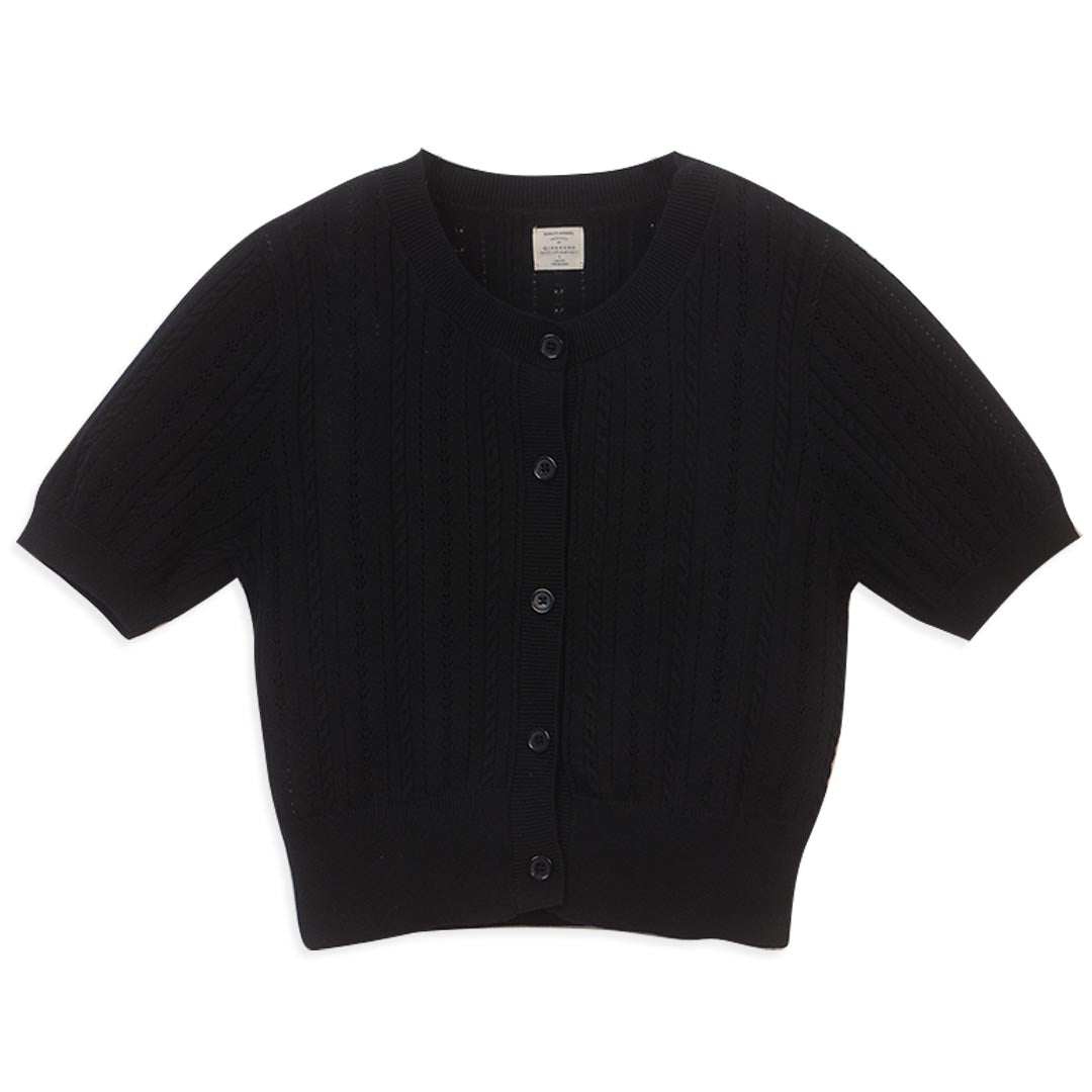 GIORDANO Women's Cotton Crew Neck Comfort Fit Button Front Cardigan (05356209)