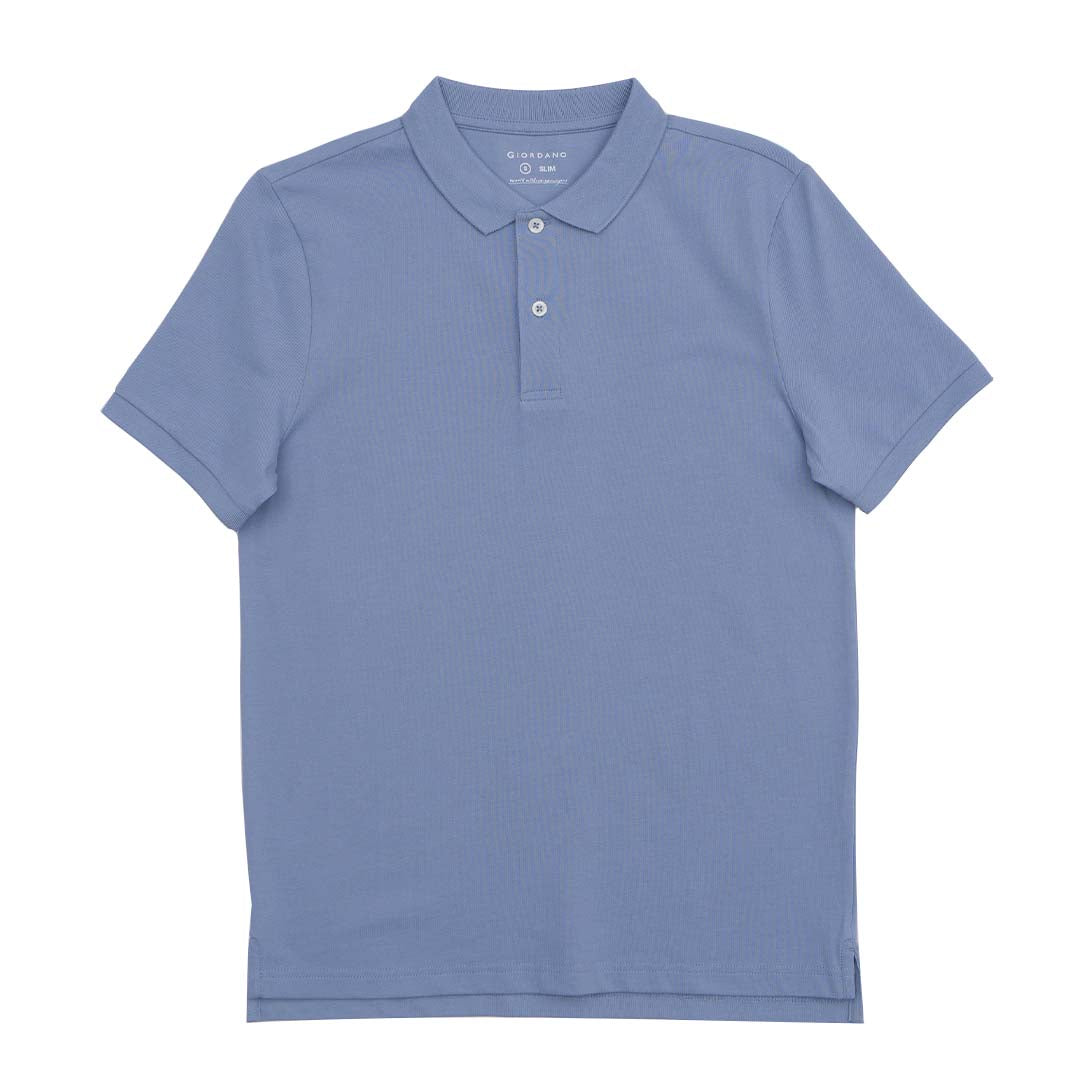 GIORDANO Men's Cotton Lycra Solid Polo (01015317)