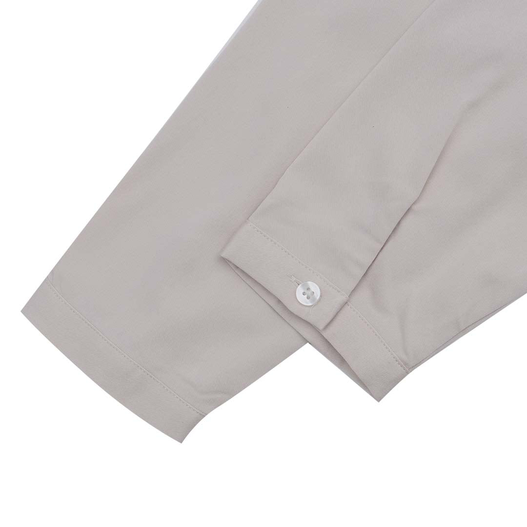 GIORDANO Women's Twill Acute Collar Long Sleeves Boyfriend Fit Drawstring Hem Shirt (05345021)