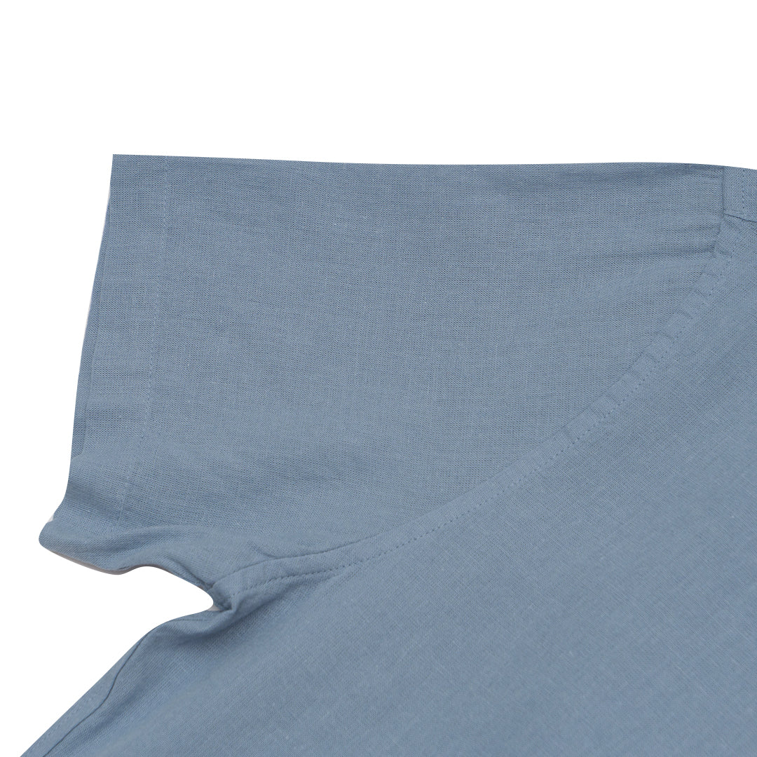 GIORDANO Men's Linen Cotton Poplin Short Sleeves Shirt (01045202)