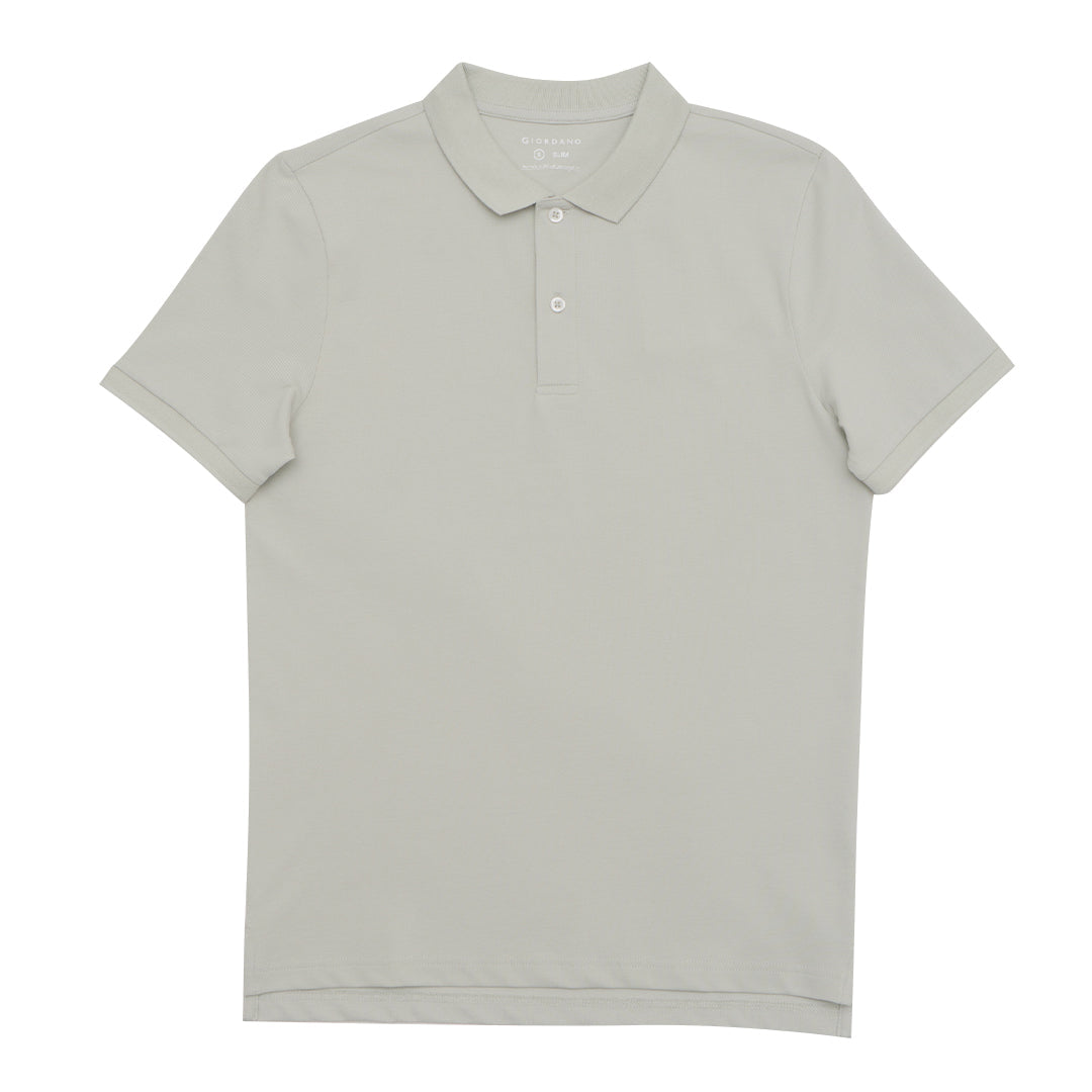 GIORDANO Men's Cotton Lycra Solid Polo (01015317)