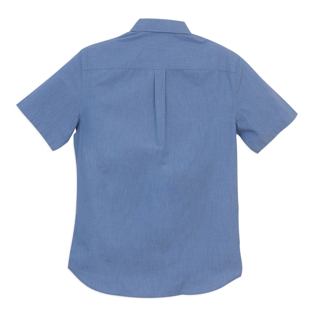 GIORDANO Men's Cotton Poplin Short Sleeves Slim Button Front Shirt (01046243)