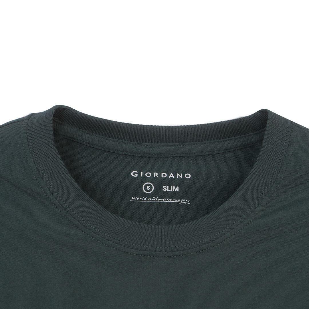 GIORDANO Men's Jersey Crew Neck Short Sleeves WWS Printed Tee (01096312)