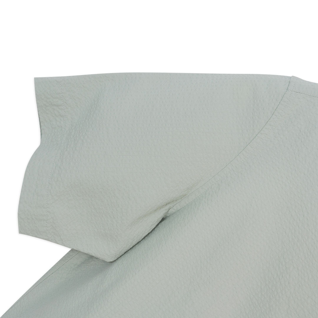 GIORDANO Men's Seersucker Short Sleeves Relax Fit Garment Wash Shirt (01046240)
