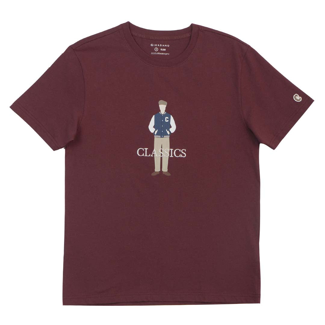 GIORDANO Men's Classics Club Printed Tee (01095294)