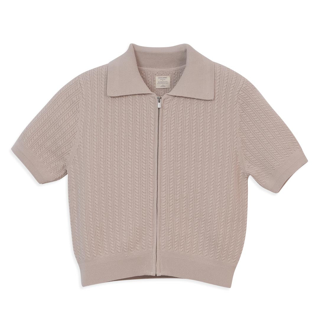 GIORDANO Women's Cotton Knit Collar Comfort Fit Zipper Cardigan (05356208)
