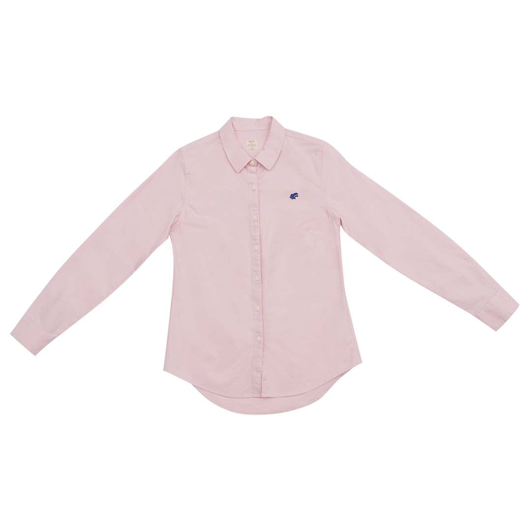 GIORDANO Women's Frog Cotton Oxford Acute Collar Short Sleeves Eco Soft Shirt (05345034)