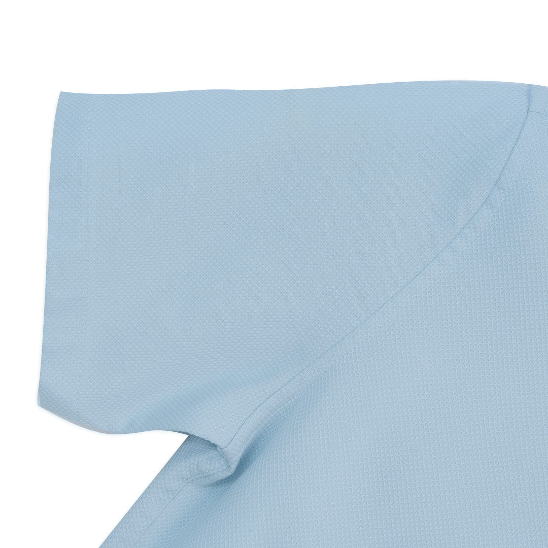 GIORDANO Men's Waffle Short Sleeves Button Front Garment Wash Shirt (01046234)