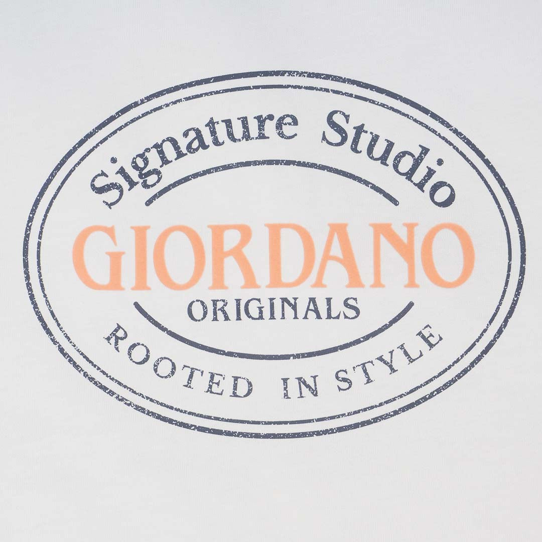 GIORDANO Women's Cotton Jersey Crew Neck Crop Printed Tee (05396252)
