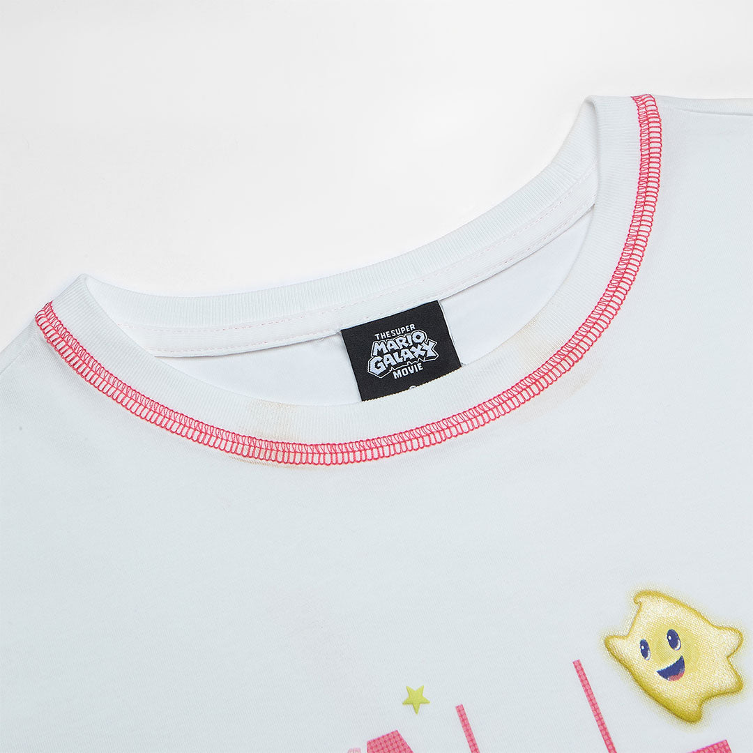 GIORDANO Women's Super Mario Cotton Polyester Crew Neck Short Sleeve Boyfriend Print Tee (05396304)