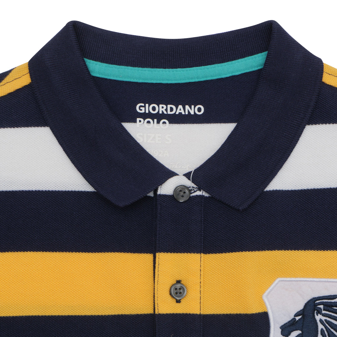 GIORDANO Men's Cotton Stripe Polo (01017252)