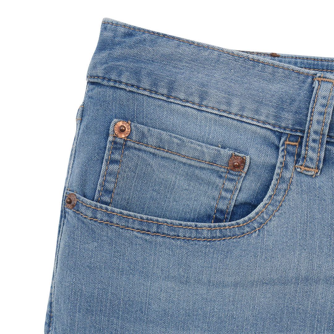 GIORDANO Men's Cotton Spandex Denim Mid Rise Regular Straight Fit Jeans (01113011)
