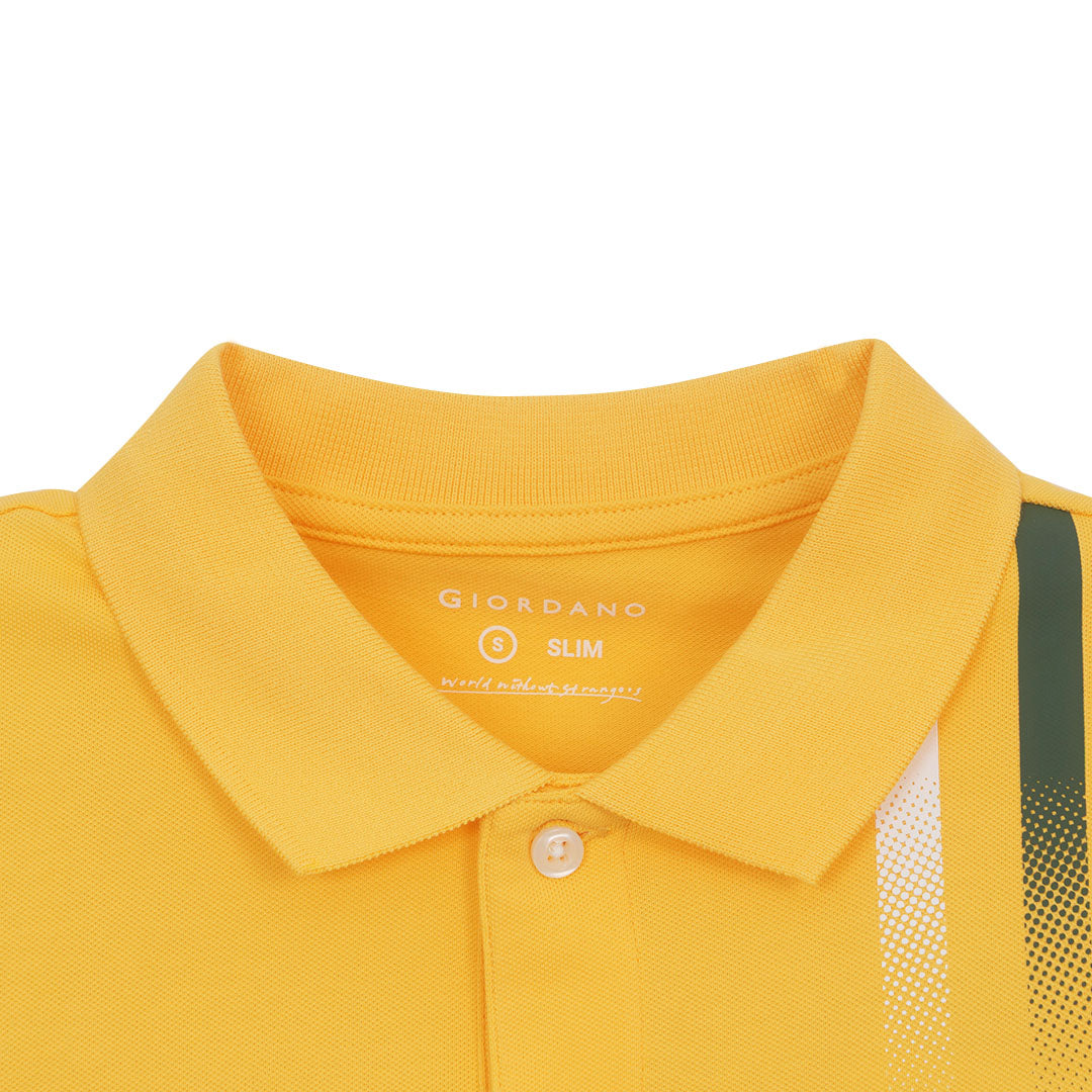 GIORDANO Men's Cotton Lycra Short Sleeve Embroidery World Cup Polo (01016177)