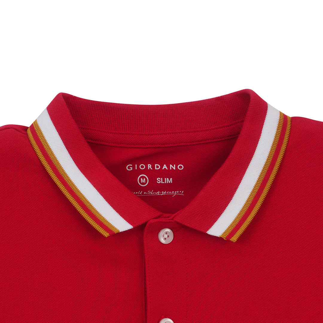 GIORDANO Men's Slim Fit Signature Polo (01015256)