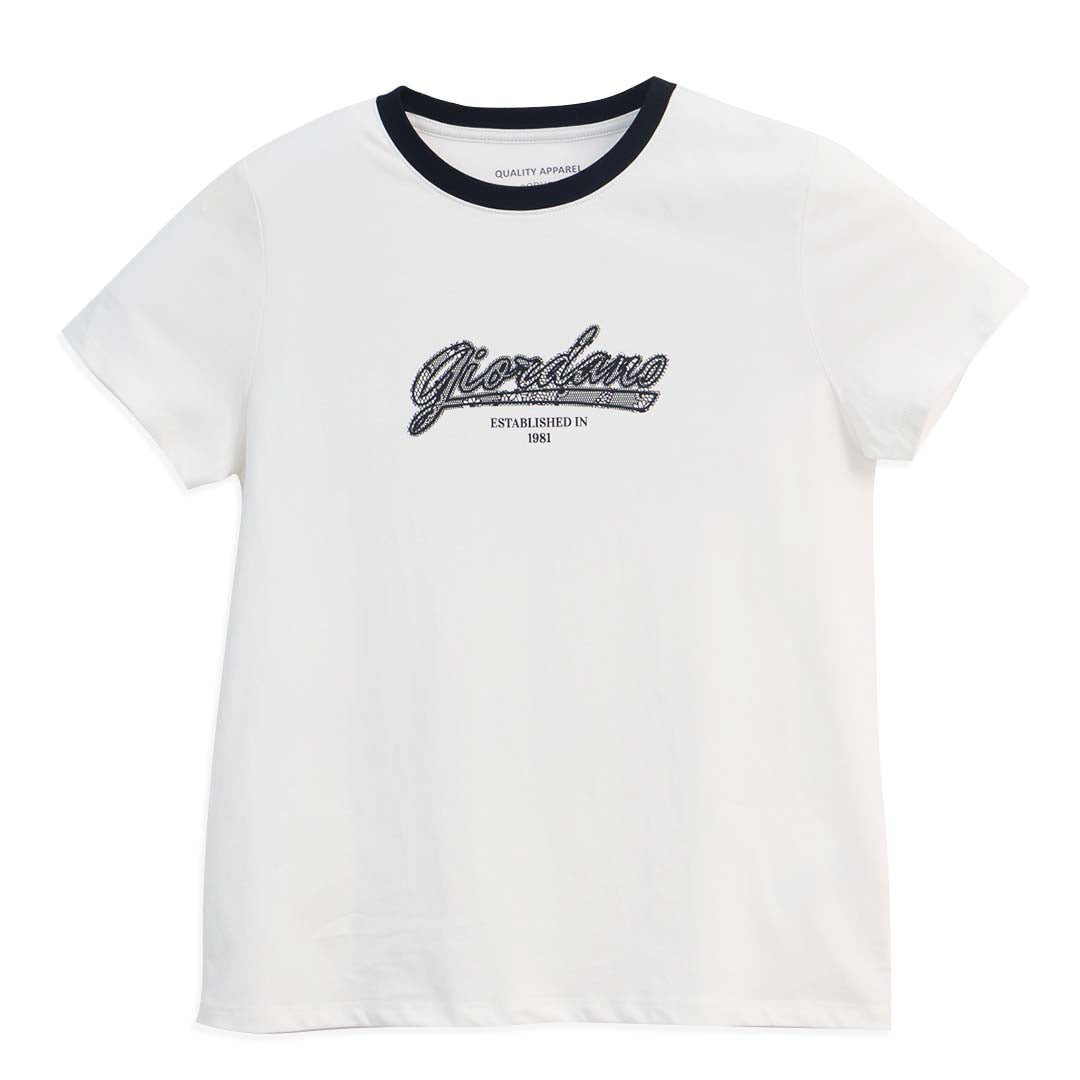GIORDANO Women's Comfort Fit Printed Tee (05396204)