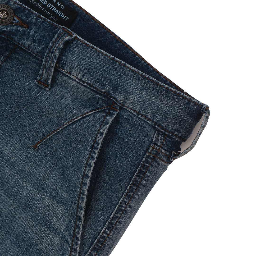 GIORDANO Men's Cotton Nylon Spandex Denim Mid Rise Relax Straight Fit Jeans (01116013)