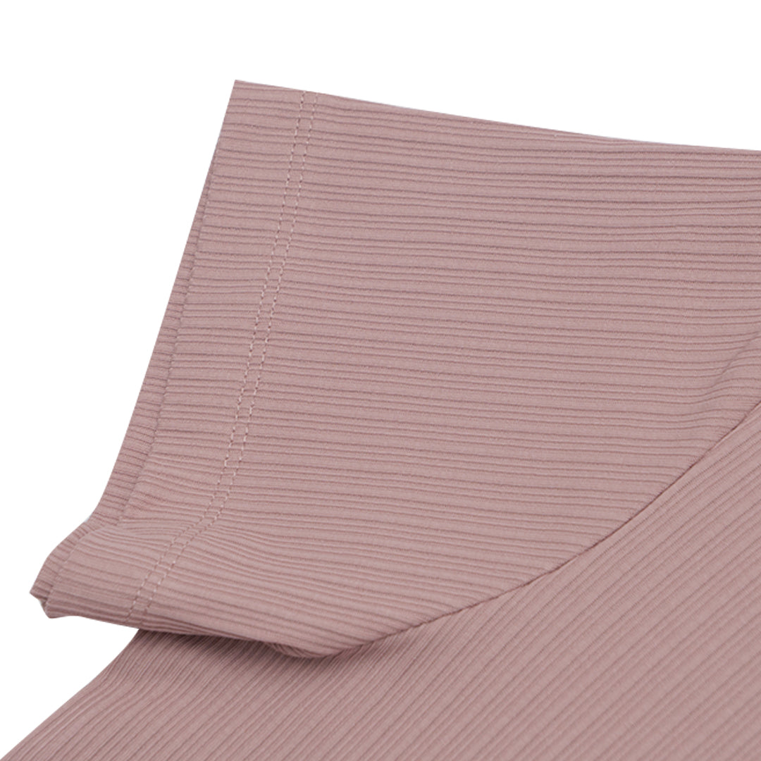 GIORDANO Women's Sorona Jacquard Rib U-Neck Comfort Fit Tee (05325227)