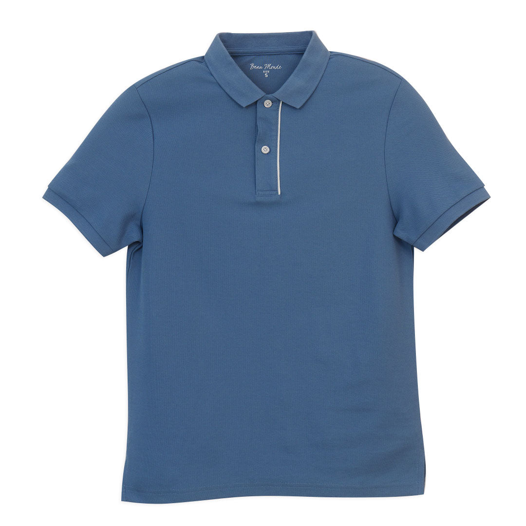 GIORDANO Men's Beau Monde Cotton Polyester Pique Regular Fit Solid Polo (13014209)