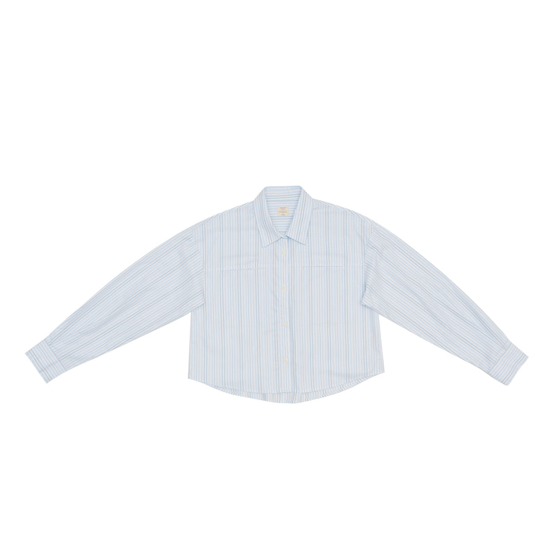 GIORDANO Women's Stretch Oxford Acute Collar Long Sleeves Loose Fit Shirt  (05345001)