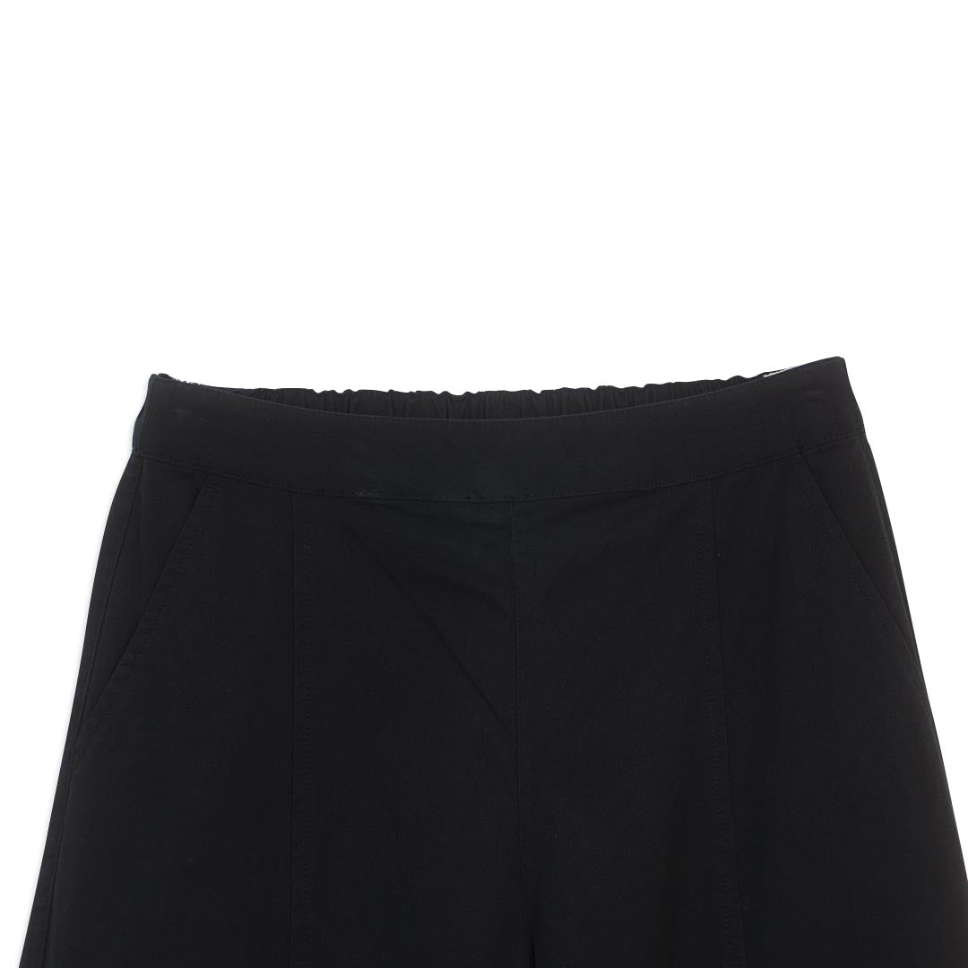 GIORDANO Women's Cotton Twill High Waist Roomy Fit Elastic Waist Pants (05416015)