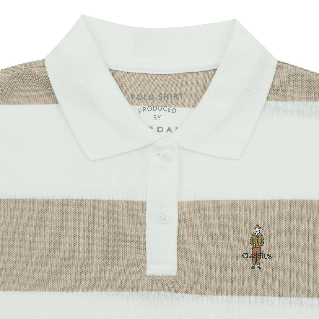 GIORDANO Women's Classic Man Cotton Lycra Stripe Polo (05315376)