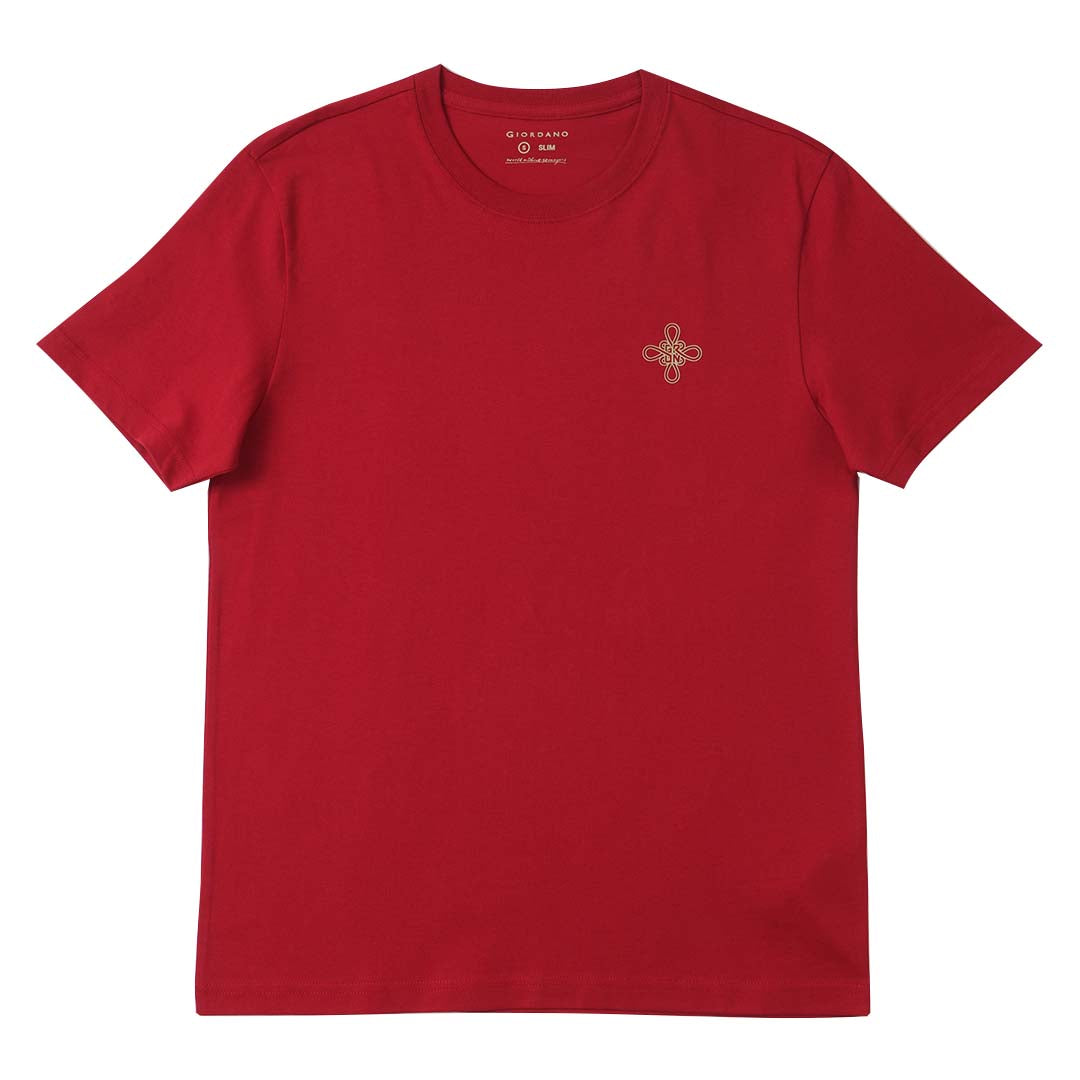 GIORDANO Men's Slim Fit CNY Printed Tee (01096256)