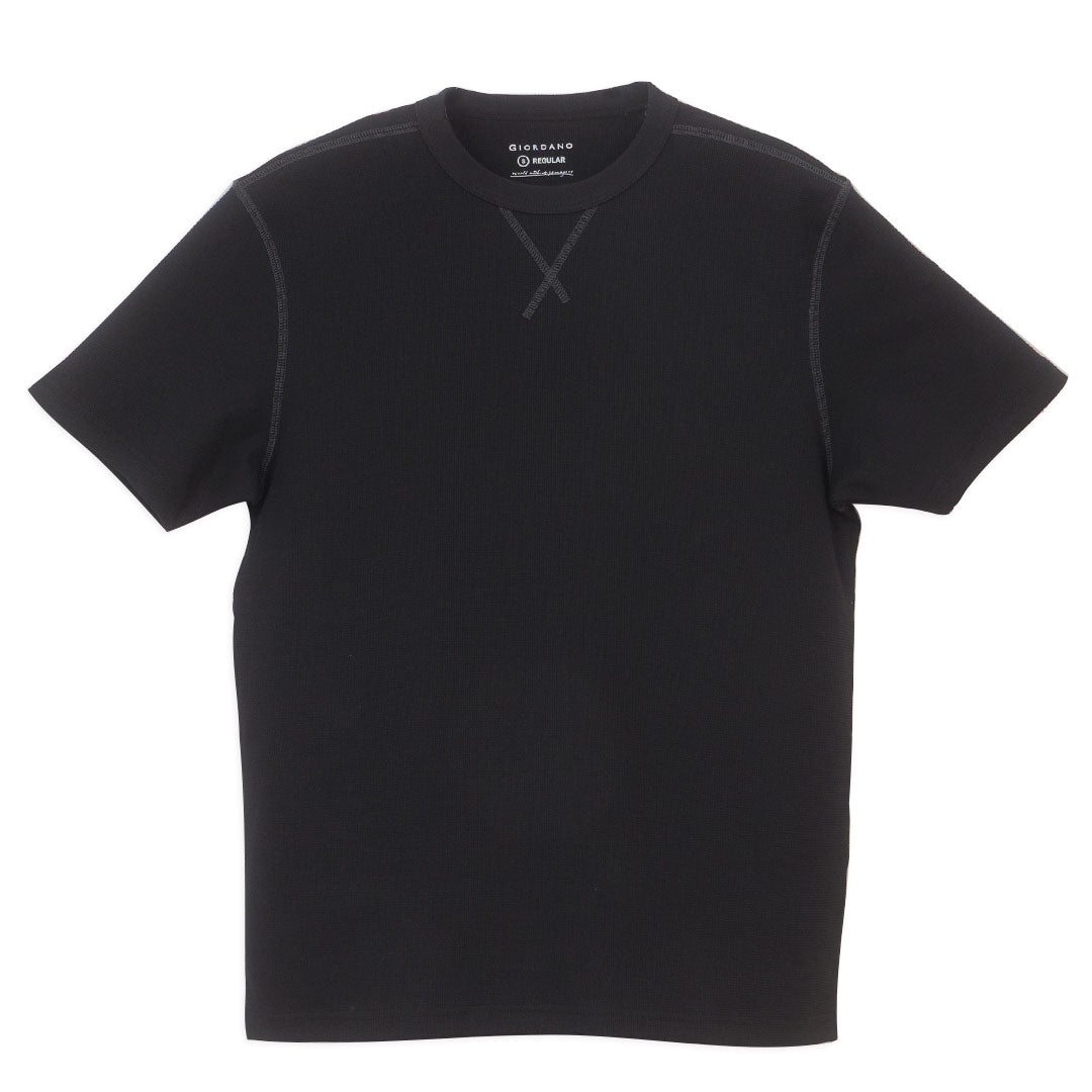 GIORDANO Men's Waffle Crew Neck Regular Fit Tee (01026223)