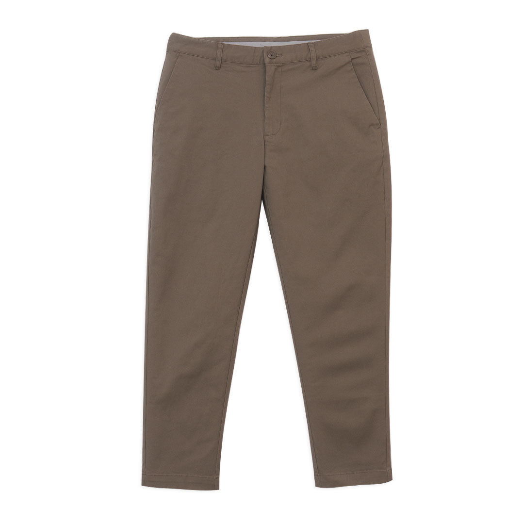 GIORDANO Men's Cotton Spandex Twill Low Rise Slim Tapered Crop Pants (01126006)