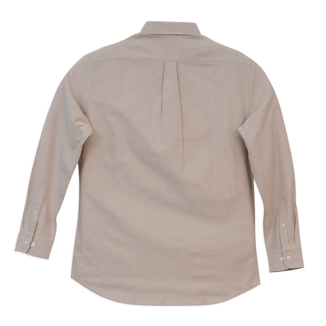 GIORDANO Men's Signature Logo Cotton Oxford Long Sleeves Shirt (01044011)