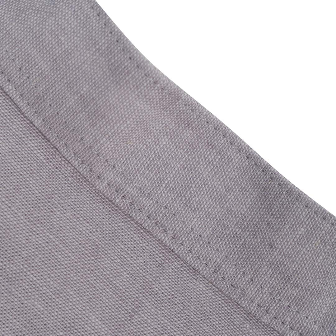 GIORDANO Men's Linen Cotton Poplin Band Collar Short Sleeves Slim Fit Shirt (01046214)