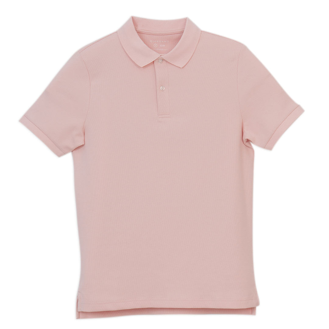 GIORDANO Men's Stretch Slim Fit Waffle Polo (01016295)