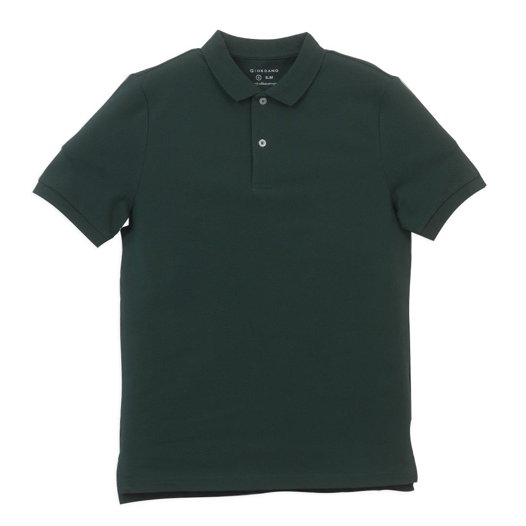 GIORDANO Men's Lycra Pique Slim Fit Sweatmark-Free Polo (01016248)