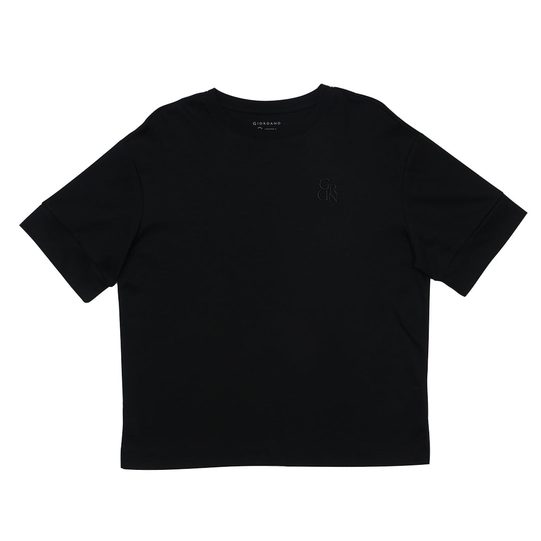 GIORDANO Women's Liquid Touch Embroidered Loose Fit Tee (05325219)