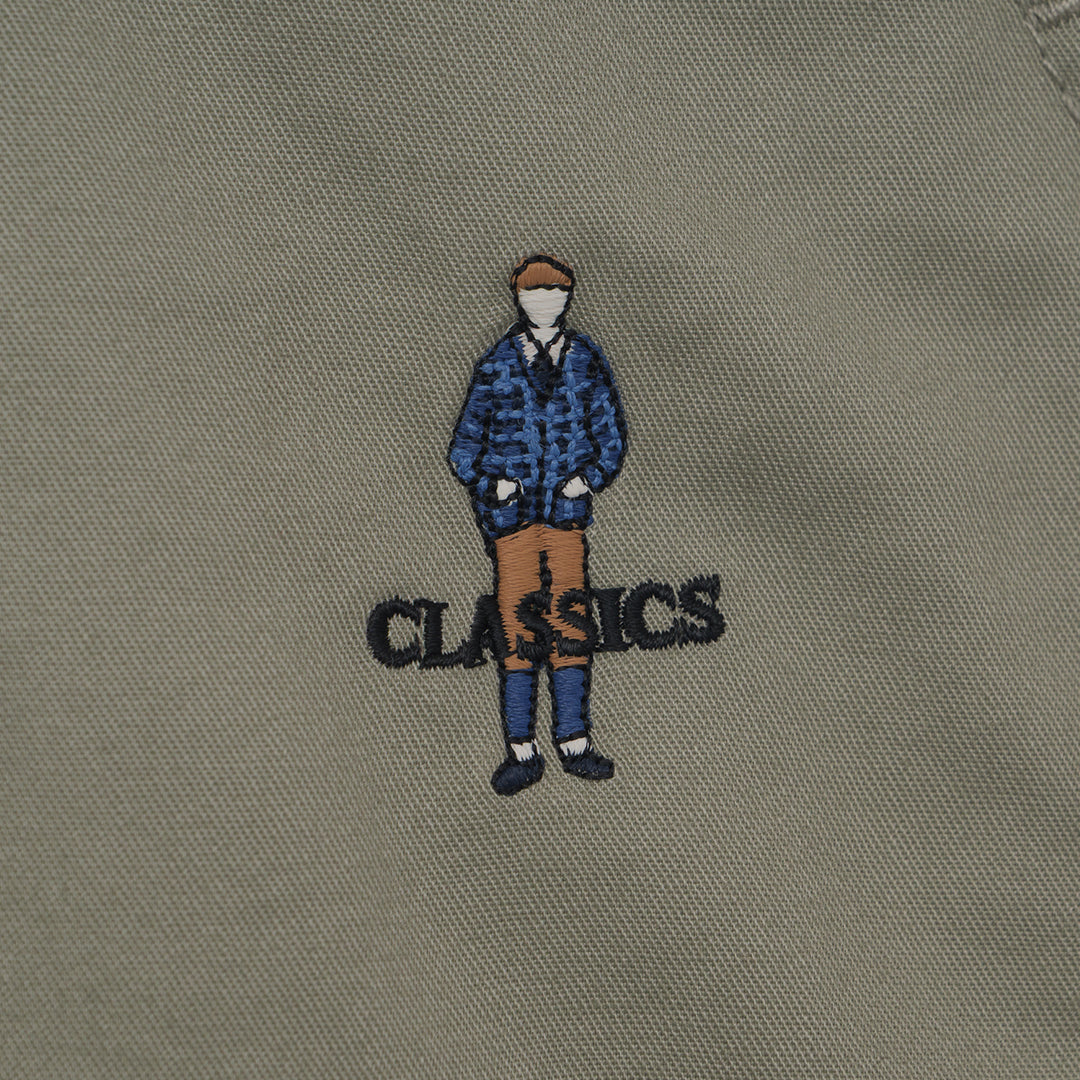 GIORDANO Men's Classic Man  Cotton Twill Mid Rise Slim Tapered Fit Bermuda Shorts (01105205)