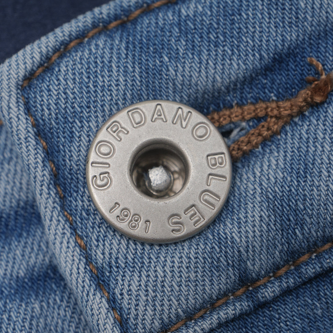 GIORDANO Women's Denim High Waist Mom Straight Fit Pocket Jeans (05415024)