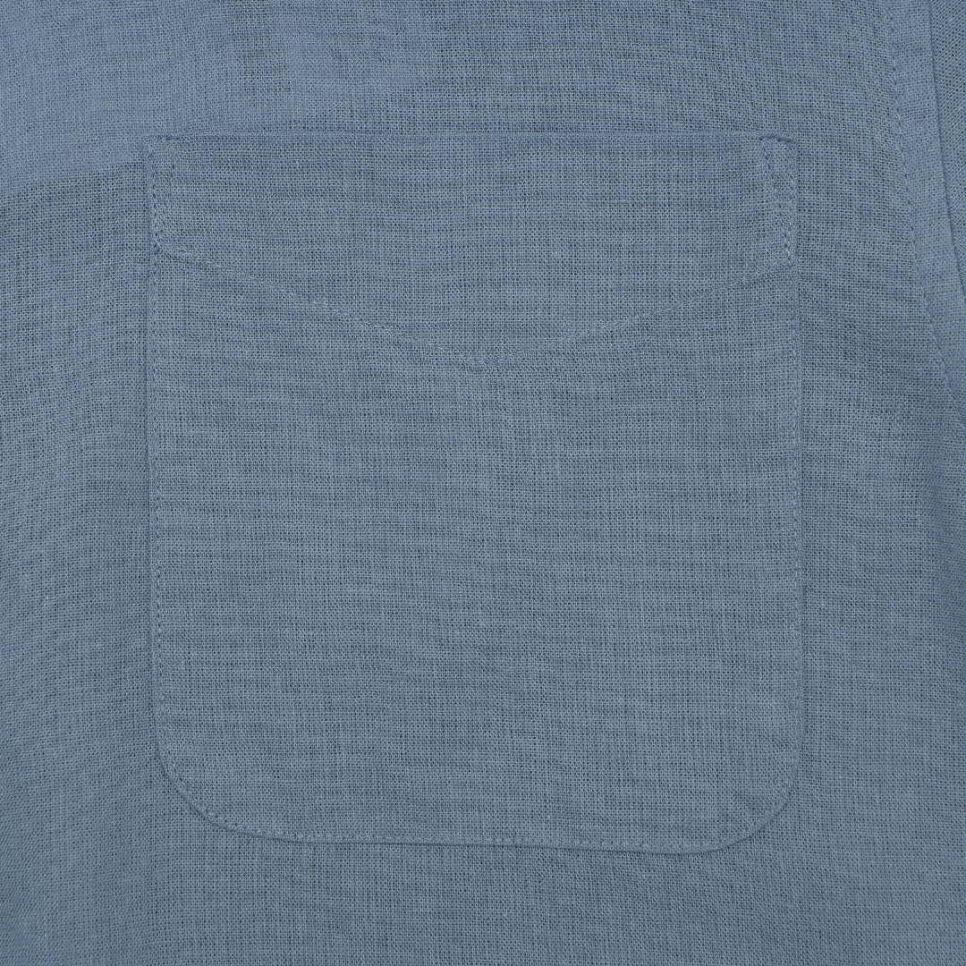 GIORDANO Men's Linen Cotton Poplin Short Sleeves Shirt (01045202)