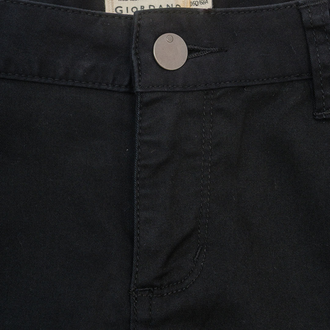 GIORDANO Women's Cotton Spandex Twill Mid Rise Slim Tapered Fit Pants (05428001)