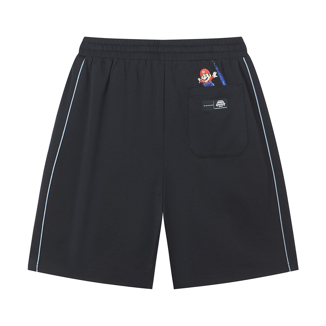 GIORDANO Men's Super Mario Cotton Polyester Interlock Mid Rise Relax Print Short (01106499)