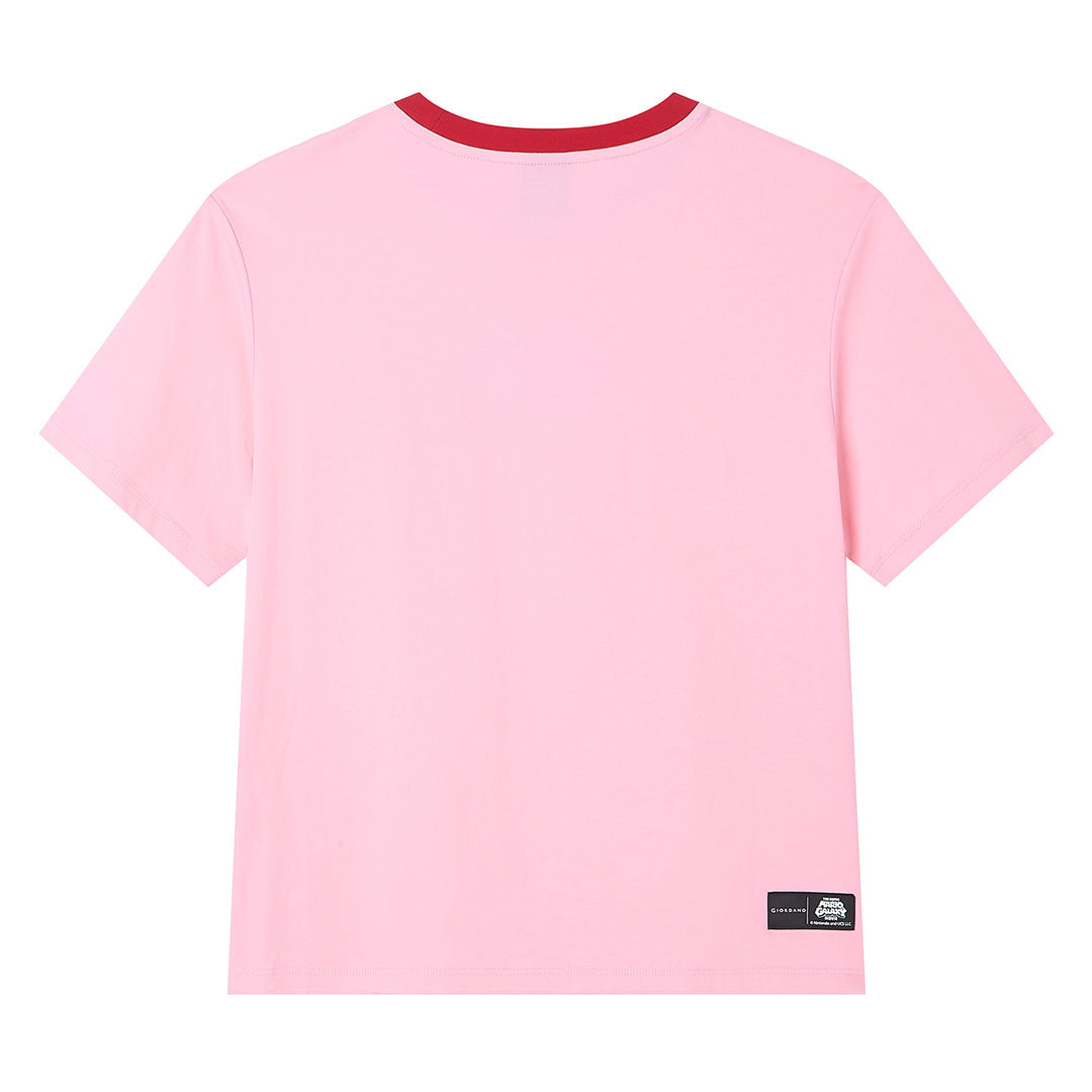 GIORDANO Women's Super Mario Cotton Polyester Crew Neck Short Sleeve Boyfriend Print Tee (05396305)