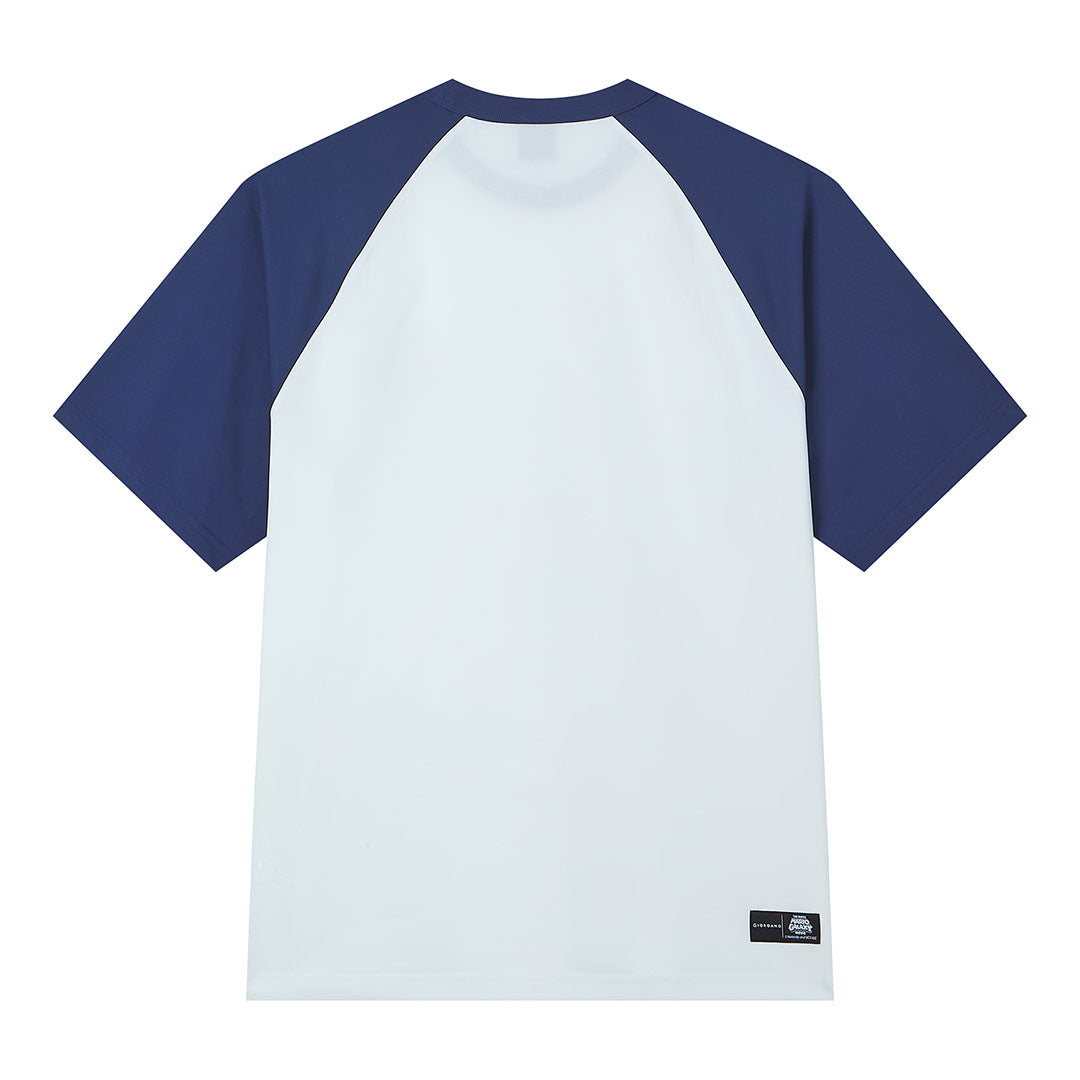 GIORDANO Men's Super Mario Cotton Polyester Crew Neck Raglan Sleeve Relax Print Tee (01096357)