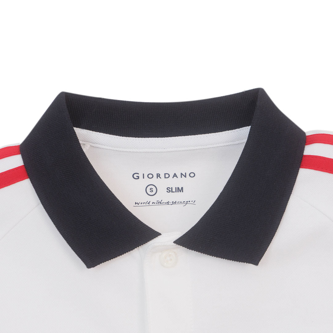 GIORDANO Men's Cotton Lycra Short Sleeve Embroidery World Cup Polo (01016178)
