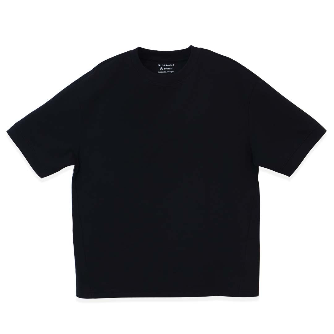 GIORDANO Men's Jacquard Crew Neck Oversize Tee (01025253)