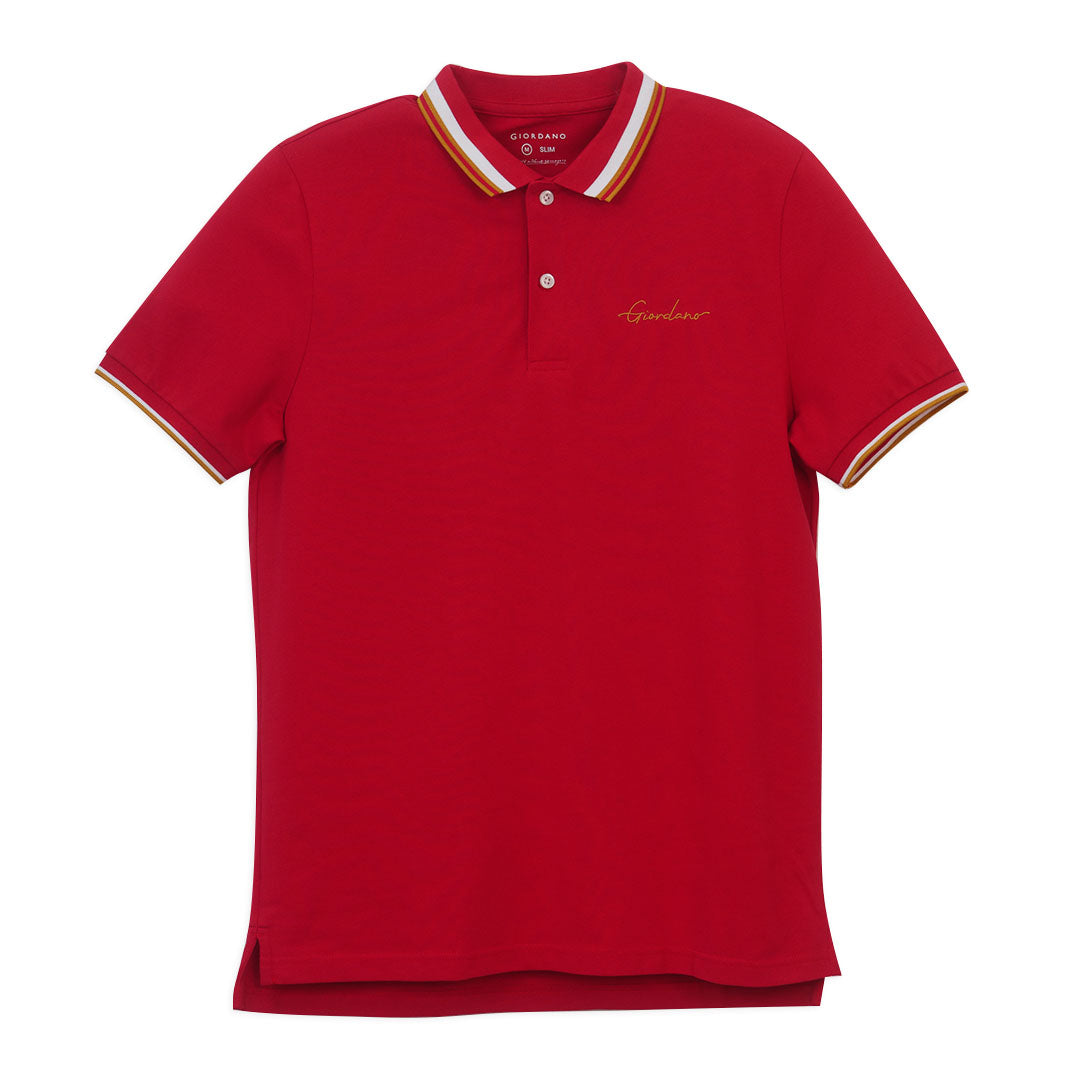 GIORDANO Men's Slim Fit Signature Polo (01015256)