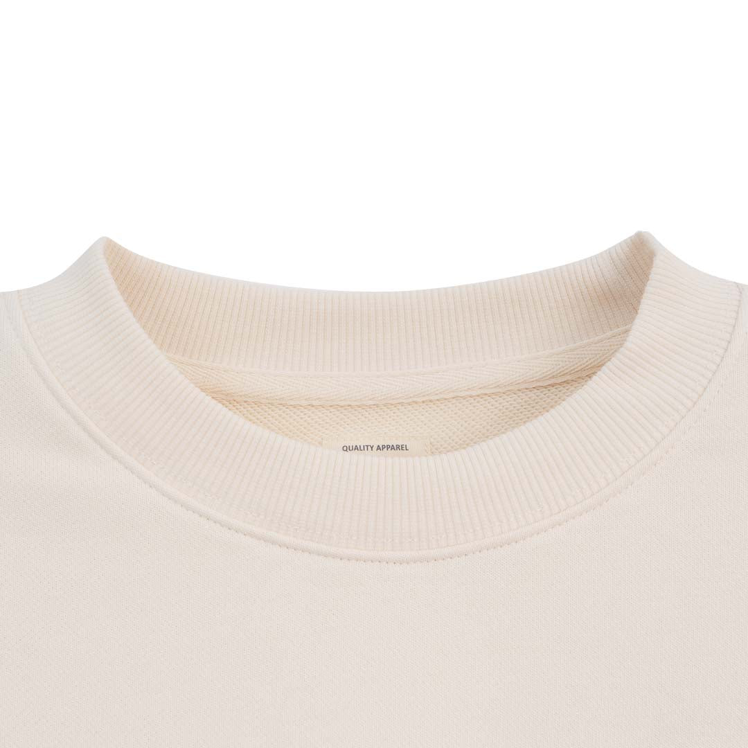 GIORDANO Women's Cotton Polyester French Terry Crew Neck Loose Fit Pullover (05325617)