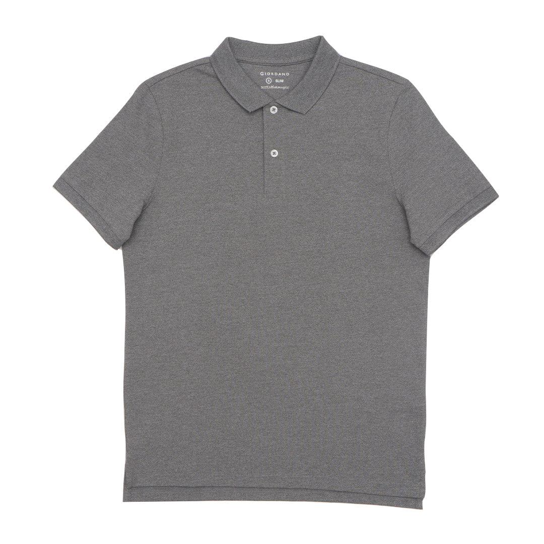 GIORDANO Men's Cotton Lycra Solid Polo (01015317)
