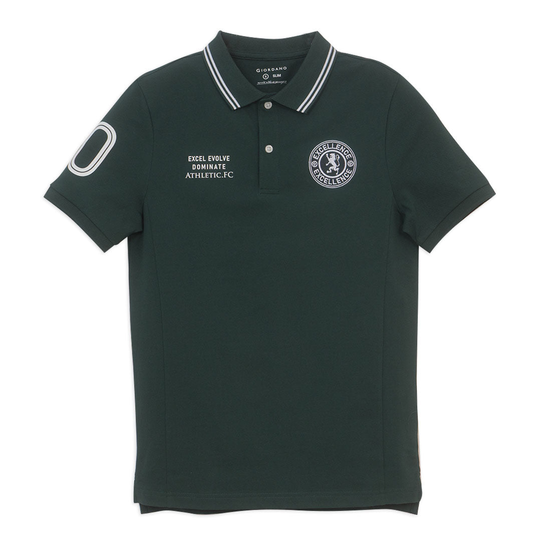 GIORDANO Men's Cotton Lycra Short Sleeve Embroidery World Cup Polo (01016185)