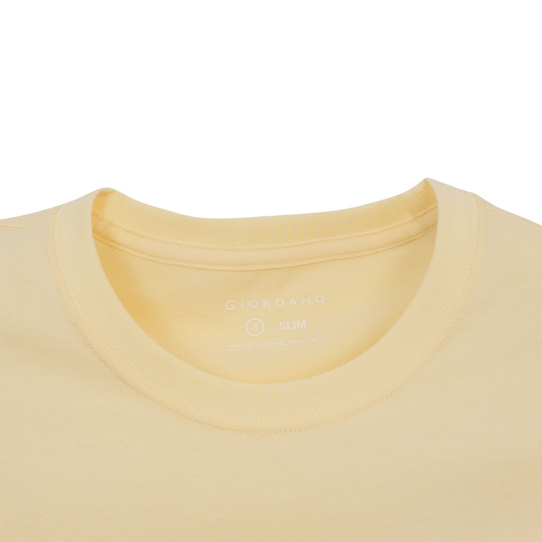 GIORDANO Men's Jersey Crew Neck Short Sleeves WWS Printed Tee (01096313)
