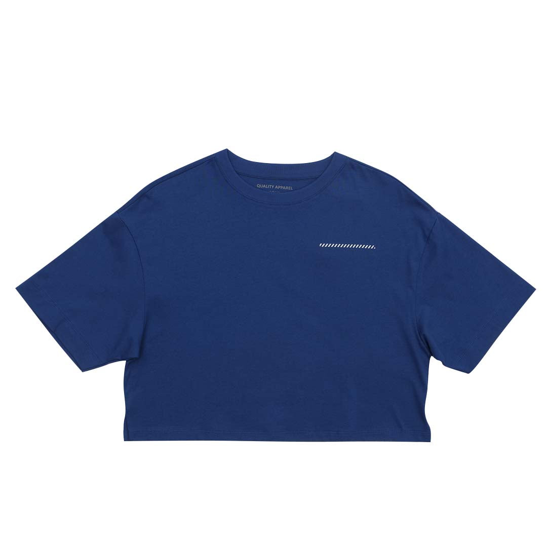 GIORDANO Women's Cotton Jersey Crew Neck Mid Sleeves Loose Fit Printed Tee (05325259)