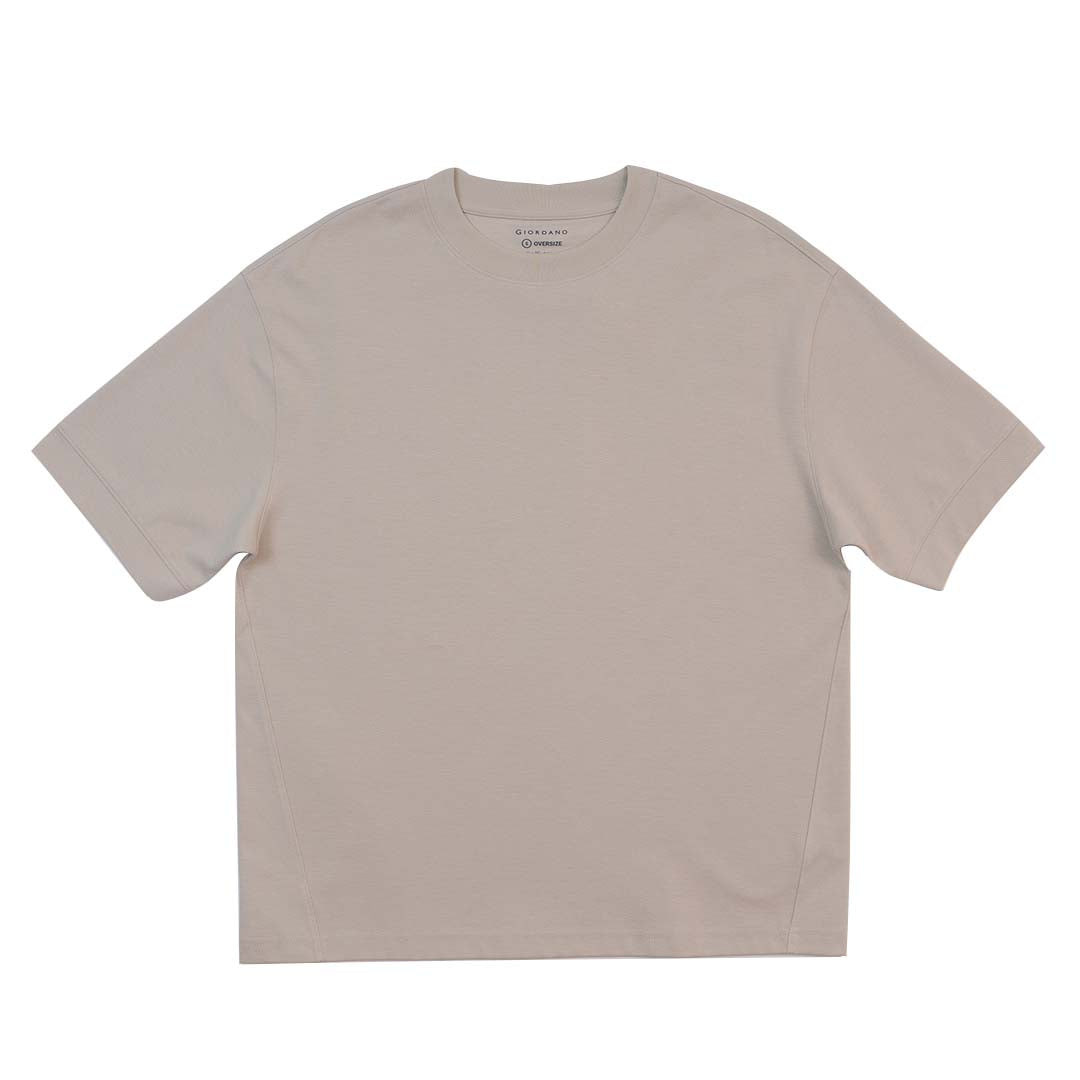 GIORDANO Men's Jacquard Crew Neck Oversize Tee (01025253)