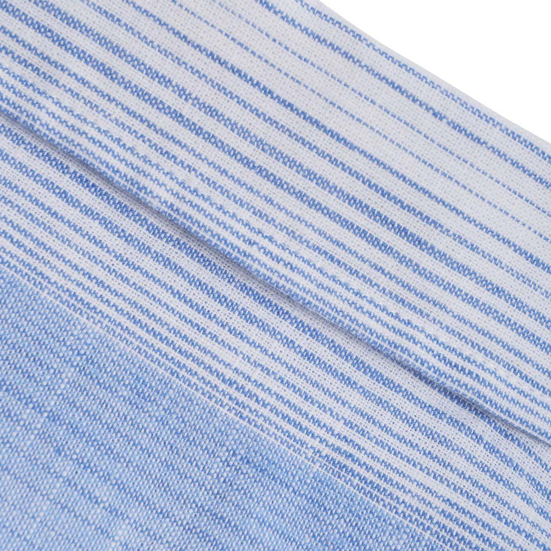 GIORDANO Men's Linen Cotton Poplin Short Sleeves Stripe Shirt (01046412)
